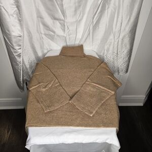 JCrew Tan Wool Knit Sweater, Sz M